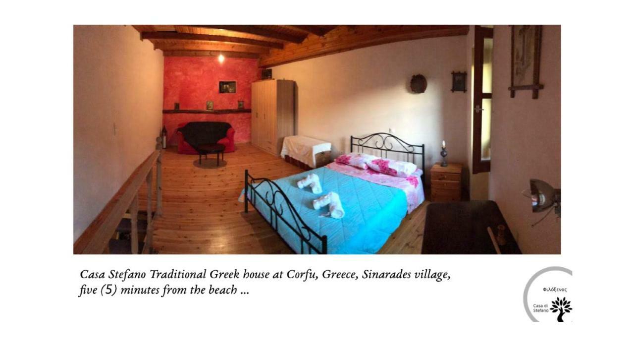 Country Traditional House In Corfu Village, Greece Sinarádes Eksteriør bilde